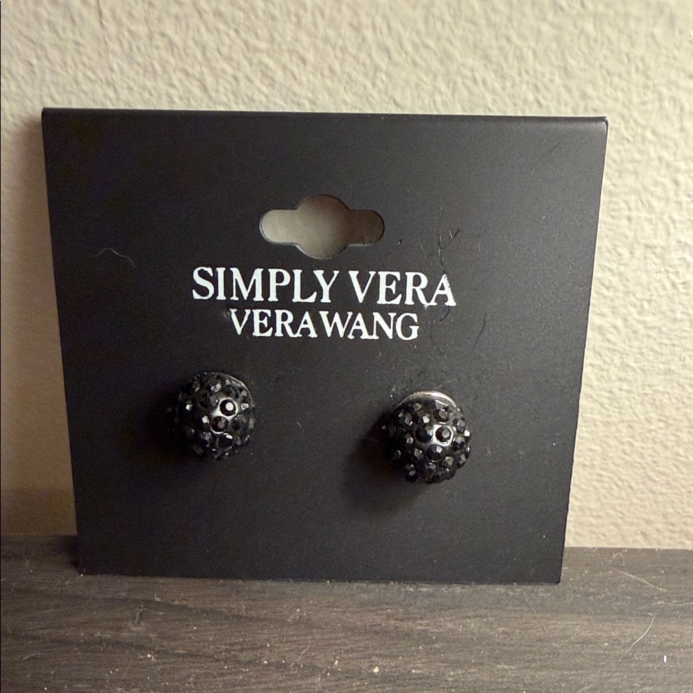Simply Vera Vera Wang Jet Black Stud Earrings